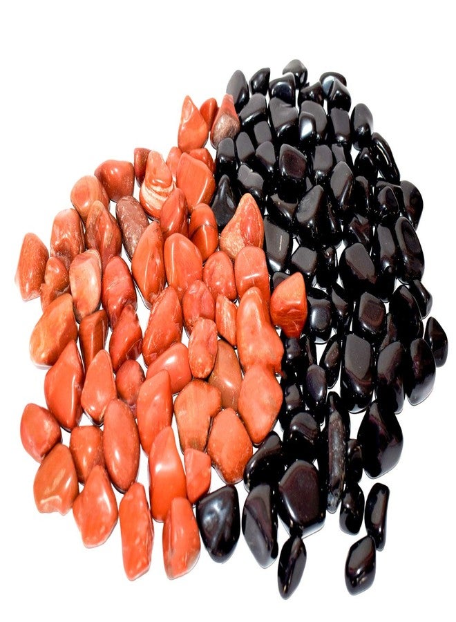 Power Stone Decorative Coloured Asymmetric Marble Stone Pebbles for Vase Filler Plant Pots Home Aquarium Fish Tanks Landscape Outdoor Garden Decoration (Brown & Black, 500 Grams) - Image 4